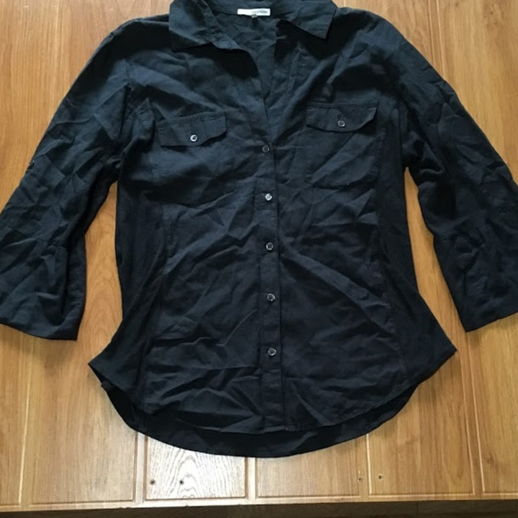 Standard James Perse Black Button Down Size 4 - Picture 2 of 3